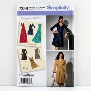 Simplicity Pattern 2338 Misses'/Women's Dress, Sizes 10, 12, 14, 16, 18 Uncut